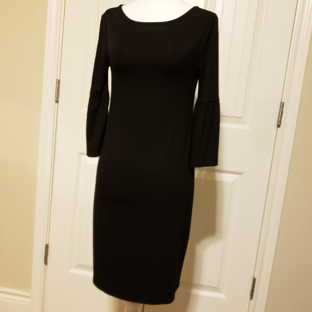 White House Black Market XxSmall Black Midi Dress